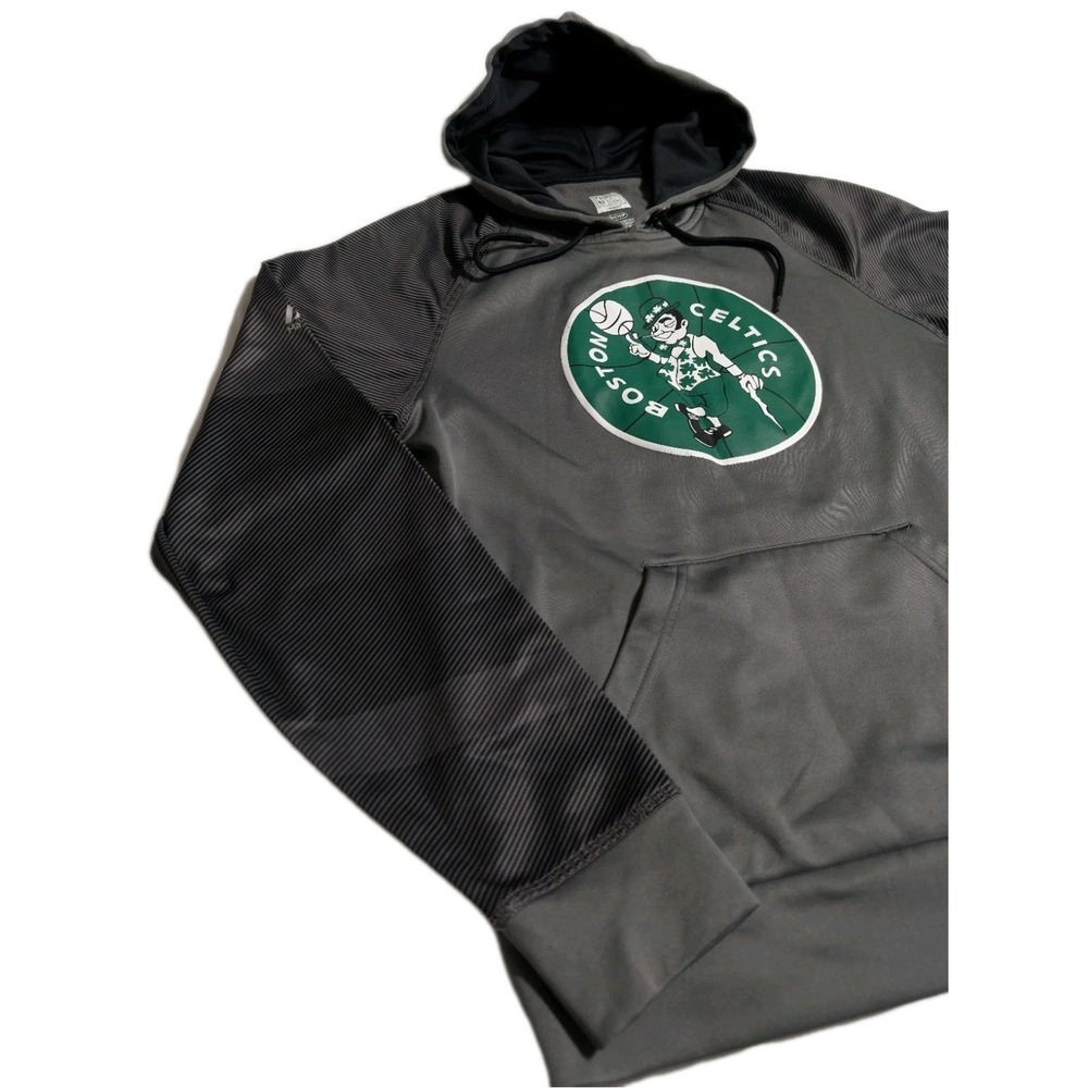 Majestic Boston Celtics Hoodie Mens S Hardwood Classics‎ NBA Gray Pullover - Picture 5 of 10